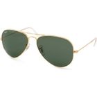 Lunettes de soleil Ray Ban Aviator Dorées Gris Vert RB3025 W3234 55*14