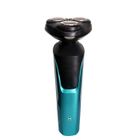 Rasoir électrique pour Hommes USB rechargeable Lavable 4D Têtes Rotatives - YESCUSTOM - Bleu de lac
