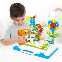 Mosaique Enfant Puzzle 3D Construction Enfant Jeu Montessori Kit Mosaique 251 Pcs pour Enfant Fille Garcon 3 4 5 Ans Jeu éducatif 