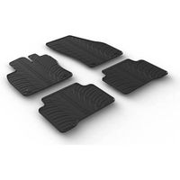 Set tapis de caoutchouc compatible avec Volkswagen Touran 2015- (boite manuelle) (T profil 4-pièces + clips de montage)