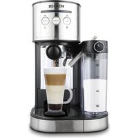Machine à café manuelle Becken - Inox - Capacité 1,2L - Espresso, cappuccino, latte/gallon - BECM4567