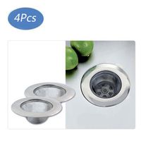 4PCS Maille de filtre de drain de plancher d'acier inoxydable de maille d'évier de salle de bains de cuisine