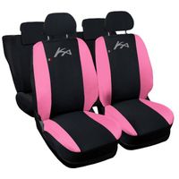 Lupex Shop Housses de siège auto compatibles pour Ka Noir Rose