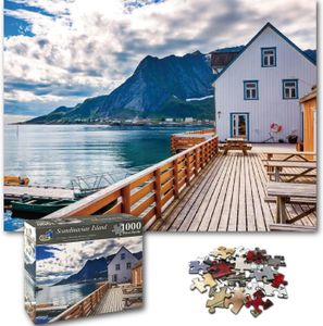PUZZLE Welt Wahrzeichen Jigsaw Puzzle 1000 Teile Puzzle für Erwachsene und Kinder AB 14 Jahren (Scandinavian Island).[Z525]