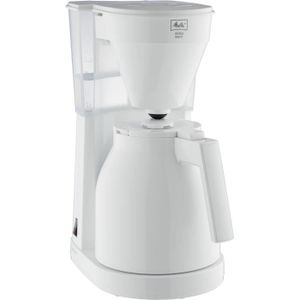 Melitta Easy Therm II 1023-05 Blanc - Cafetière - Thermo-pot à commande à une main, réservoir d'eau transparent