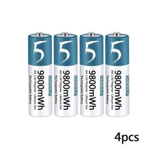 CHARGEUR DE PILES Batterie 4 pièces-Pile Aa Lithium-ion Rechargeable