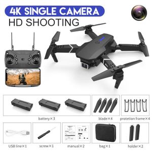 DRONE 4K Noir 3B - Drone E88Pro RC 4K avec caméra HD gra