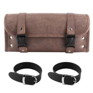 ancienne trousse a outils en cuir / mobylette moto cycles leather tool bag