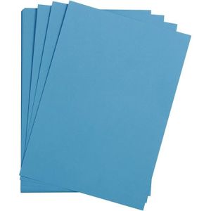 Paper-Media Lot de 100 feuilles de papier à dessin Bleu roi Format A4 130 g/m² 