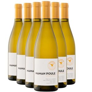 VIN BLANC Pays d'Oc Maman Poule Blanc 2022 - Bio - Lot de 6x75cl - Clos de Manzotte - Vin IGP Blanc du Languedoc - Roussillon