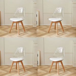 Chaises de salle à manger 4 unités PET transparent