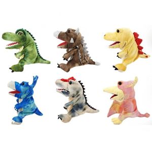 THÉÂTRE - MARIONNETTE Drfeify peluche de dinosaure Marionnette à main de dinosaure, jouet en peluche tyrannosaure de puericulture jouets Double niveau