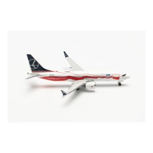 AVIATION Miniatures montées - Boeing 737 MAX 8 LOT POLISH AIRLINES - HERPA - Blanc - Plastique - Planes