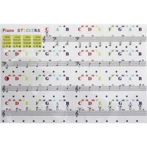 Étiquettes amovibles de notes de clavier de piano [avec boîte de rangement]  Guide de notes de piano amovibles pour débutant pour apprendre, pleine  taille de 61/88 touches, en silicone