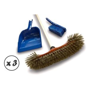 Ultra clean Balai Manche avec Pelle et balayette Bleu