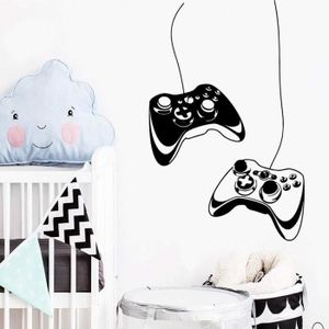 Gamer Stickers muraux Auto-adh/ésif Stickers muraux Personnalit/é D/écoration Autocollant texte Gamer Controller BESLIME Stickers Muraux avec PVC Sticker Mural