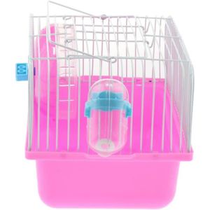 ACCESSOIRE ABRI ANIMAL Hamster Cage Rat Gerbille Rongeurs Petits Animaux Souris avec Accessoires Maison, Rose, comme[S516]