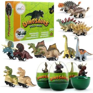 JOUET LIHAO Dinosaures Jouet Enfant, 12pcs Voitures Dino