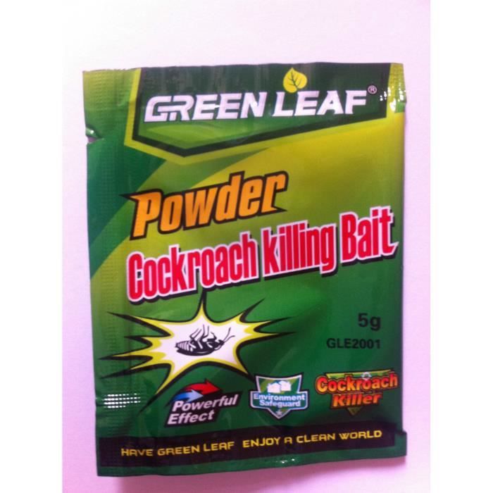 Green Leaf 20 sachets Poudre de feuille verte antiparasitaire Lutte contre  les cafards - Prix pas cher