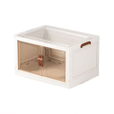 Conteneur de rangement en plastique pliable de 45L avec porte latérale | FB-6432S | Système de stockage organisé
