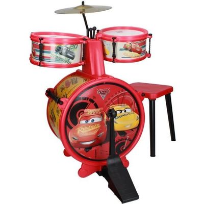 Big band batterie 6 tambours + cymbale + pédale jeu pour enfant bleu  MONMOBILIERDESIGN