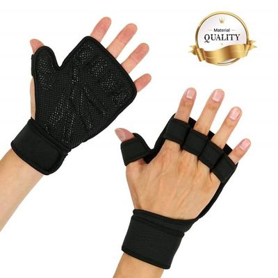 Gants De Musculation Ouverts AMFUN - Demi-Doigts Avec Renfort Paume - Pour Fitness, Haltérophilie & CrossFit
