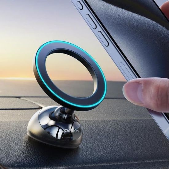 Support Téléphone Voiture Magsafe Ultra Puissant 20 Aimants N52 – Rotation 360° Grille Aération