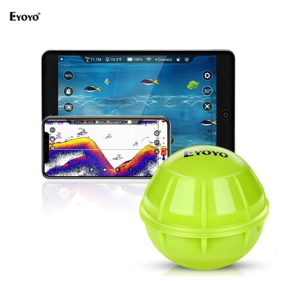 Sondeur De Pêche Sans Fil Écran 3,5″ – Détection Jusqu’à 50 M, Sonar 125 KHz, Pour Kayak, Lac, Mer Et Glace
