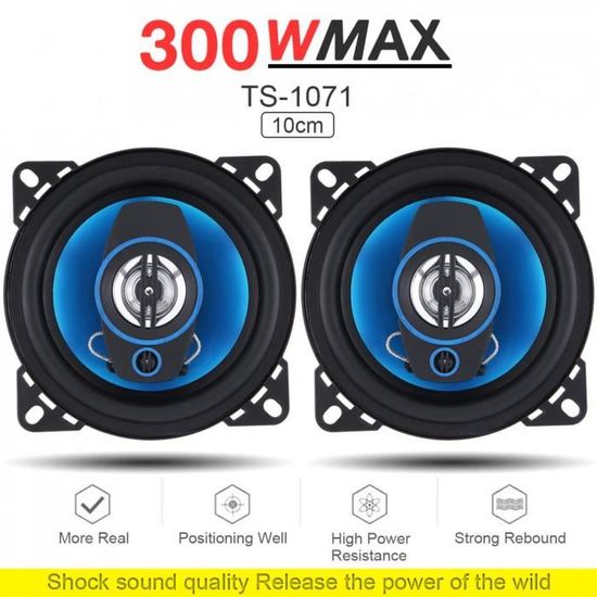 Haut-parleurs Voiture 16.5 Cm 90W - Lot De 2 - Coaxiaux Universels, Installation Non Destructive