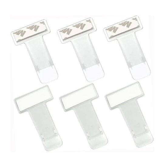 6 Clips Pare-Brise Pour Tickets - Auto-adhésifs Transparents - Support Cartes De Stationnement Et Factures