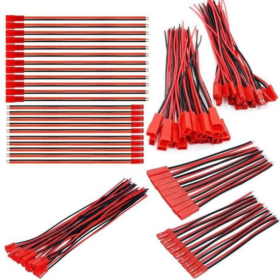 SENZEAL 10 Paires JST Connecteur 2 Broches Mâle Femelle Connecteur