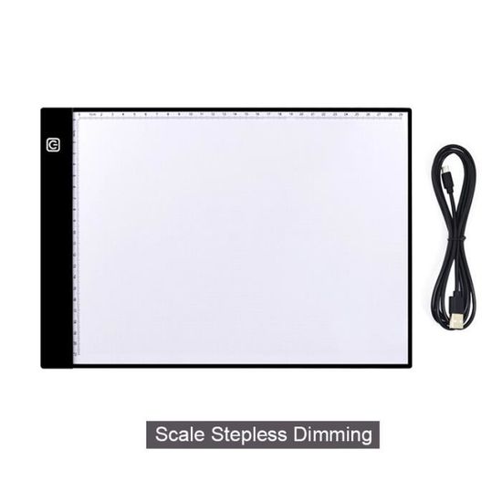 Tablette Lumineuse A2 avec Luminosité LED Réglable Précise, Contrôle