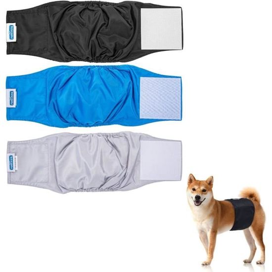 Couche Pour Chien 3X Couches Chiens Mâles Lavables Male Pantalons D Incontinence Hygiénique