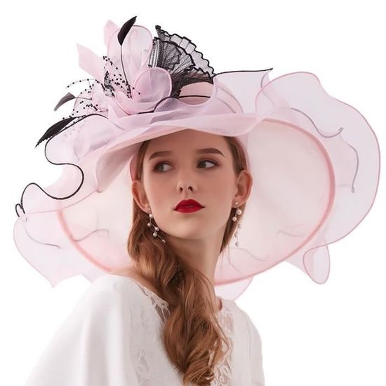 XIAOJUN Chapeau Haut de Forme Femme Fleur de Lin Chapeau d'été Bord roulé  Chapeau de pêcheur (Color : a, Size : Regolabile) : : Mode