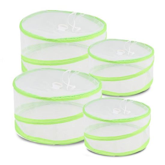 Cloche Alimentaire BRAMBLE Cloches Alimentaires Pop-Up 5 Pièces - 3 Tailles Anti-Mouches - Pliable Rangement Protection Nourriture Anti-mouches Pliable Grand Moyen Petit
