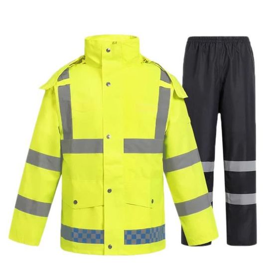 Ensemble De Pluie 2 Pièces Femme – Veste Et Pantalon Imperméables Avec Capuche, Idéal Randonnée, Voyage, Extérieur - 2
