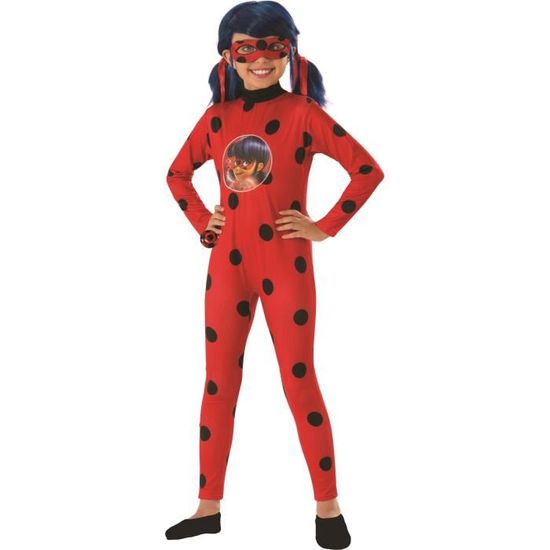 Déguisement Ladybug Tikki Miraculous + Perruque - RUBIES - Pour Enfant de 7 ans et plus - Rouge