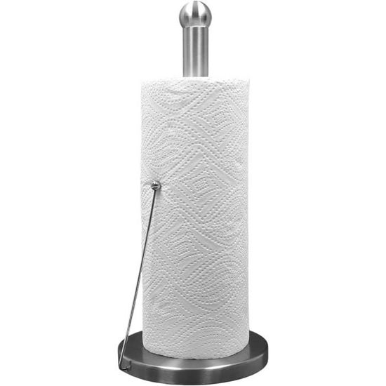 Porte-rouleau Essuie-tout Debout En Bambou 26cm - Support Papier Essuie-tout Autonome - Design Minimaliste