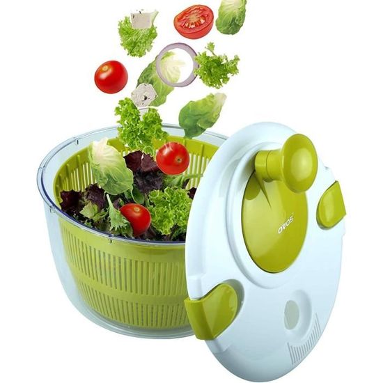Essoreuse à Salade 5L Silencieuse - Essoreuse Légumes Fruits Multifonction