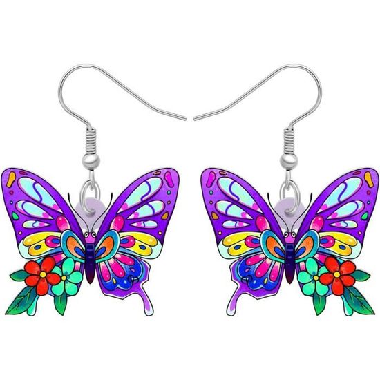 DALANE Boucles D'Oreilles Grenouille Acrylique – Cowboy Hawaii Fun – Hypoallergéniques – Cadeau Fille