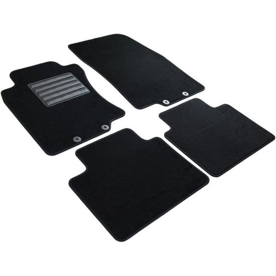Tapis De Sol Sur Mesure Velours MTM Sport Pour Citroën C5 (X7) 2008-2017 – Noir, Antidérapant, Talonnette Renforcée