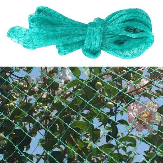 Filet Anti-oiseaux 4x12 M, Maille 20x20 Mm - Protection Potager, Arbres Fruitiers, étang, Vert - 14