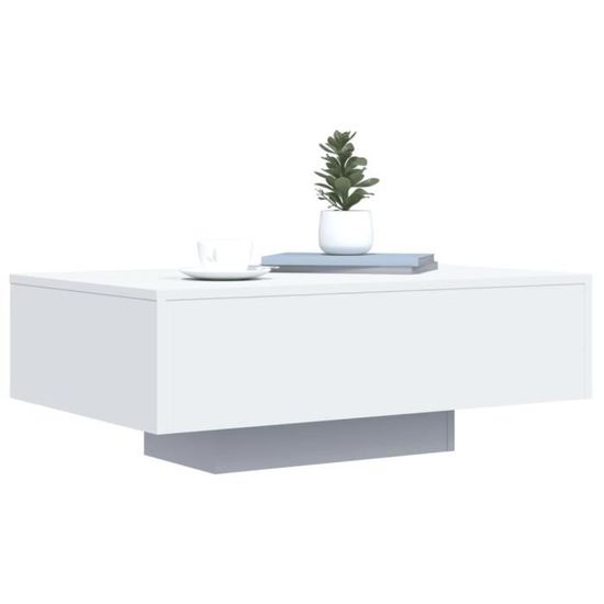 Table basse | Table d'appoint | Table de Salon avec lumières LED gris