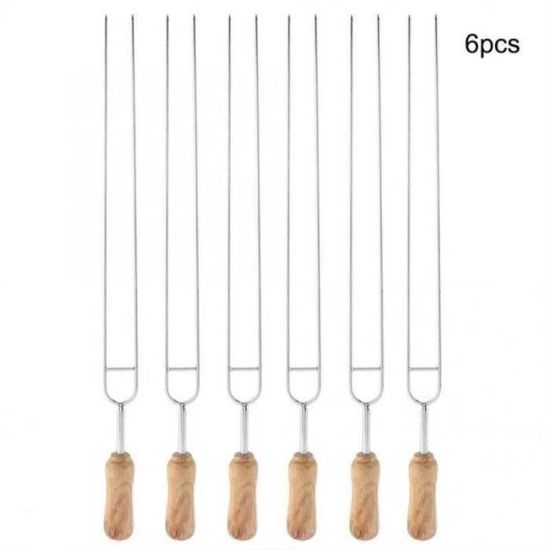 12 Brochettes Barbecue Télescopiques En Acier Inoxydable – Pour Marshmallows, Saucisses – Longueur 31 à 81 Cm