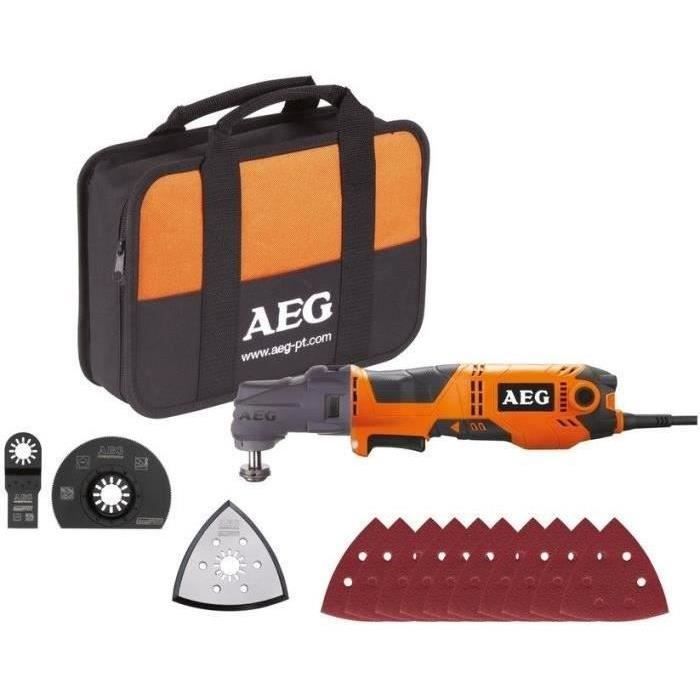 AEG POWERTOOLS - Multitool OMNIPRO Filaire 300W - Tête interchangeable - Accessoires inclus