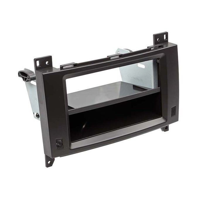 Adaptateur de façade 2-DIN avec vide poche Mercedes A/ B-Class/Vito noir