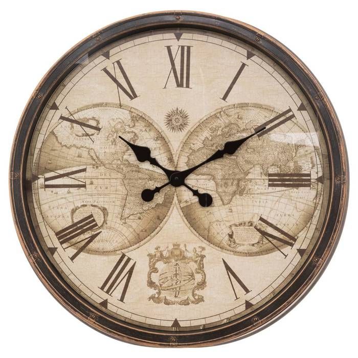 Horloge D76 monde Tomy Atmosphera - Sépia