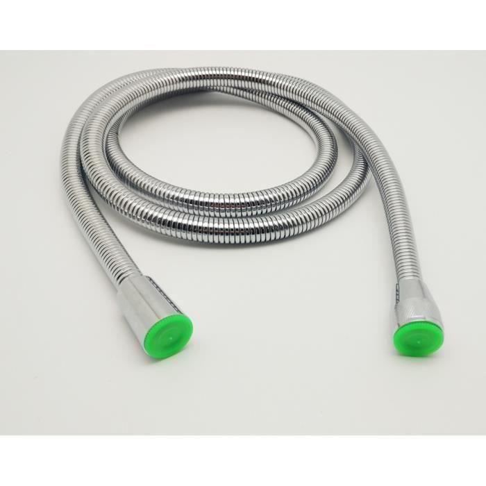 Anti-Kink Flexible Double Interlock remplacement Tuyau de douche Tuyau Handshower douche Tube 1,5 mètre (59 pouces) en acier