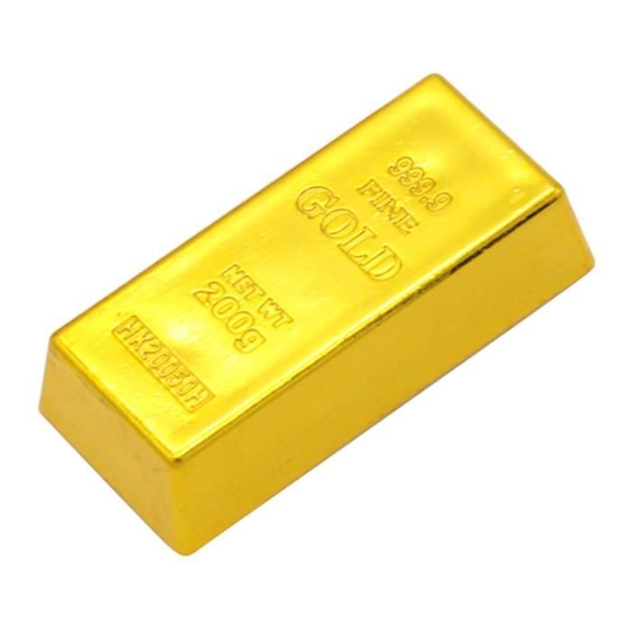 Faux créatif barre d'or lingot porte arrêt lourd brique presse papiers accessoires de film GF13192