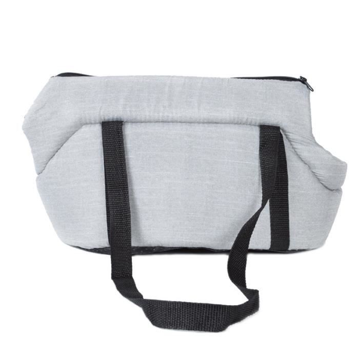 Sac de transport,Sac transporteur pour petits chiens gris Sac lavable pour animaux domestiques, sac à bandoulière - Type Gris-S